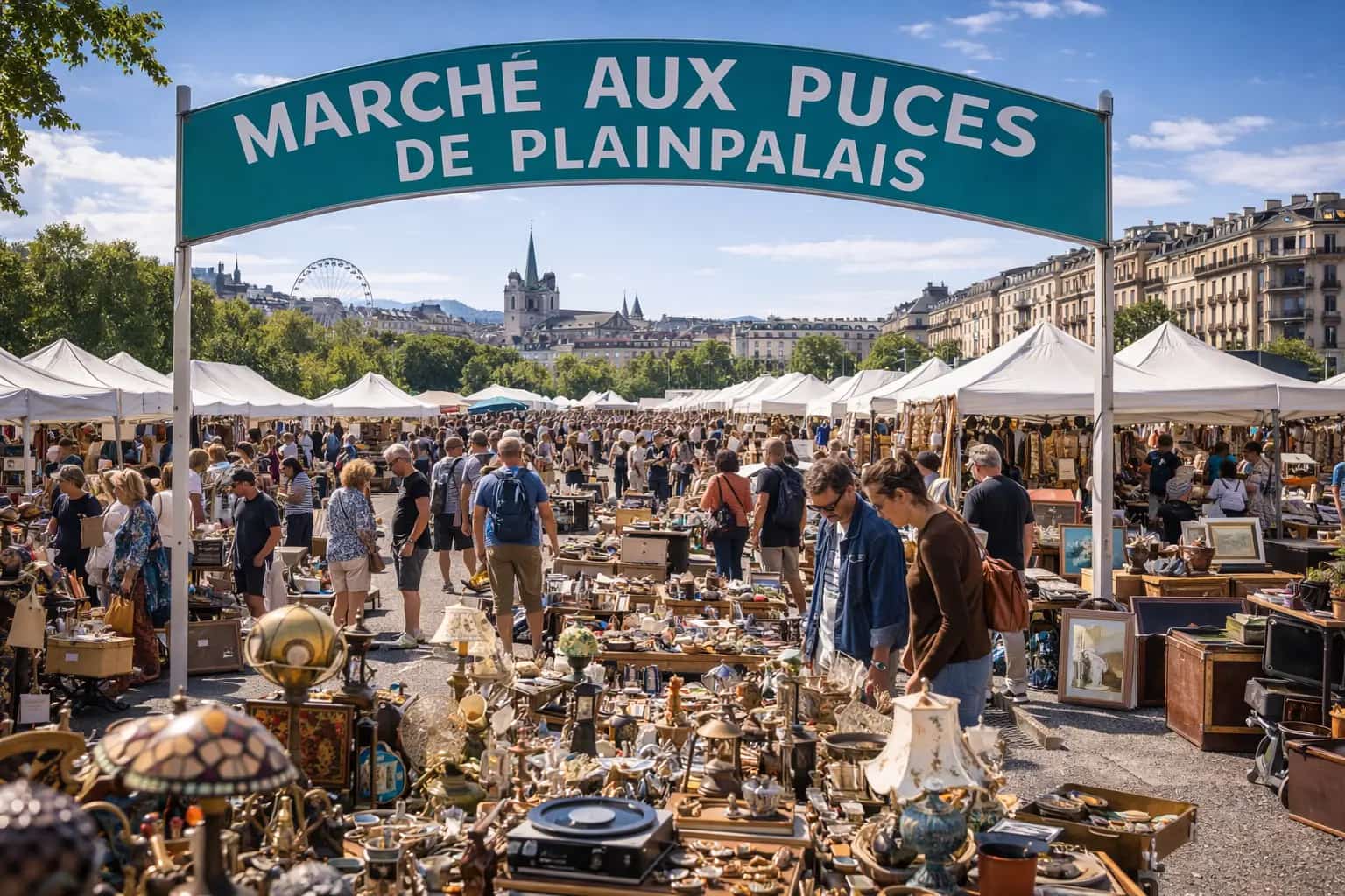 Marché aux puces de Plainpalais (Mittwoch) - Mercatino delle pulci a Ginevra