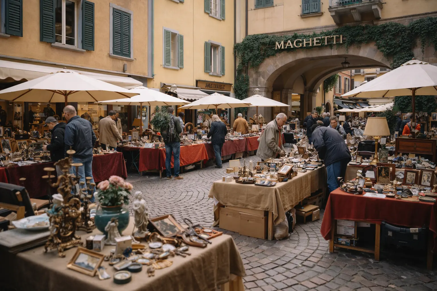 Mercato dell'antiquariato Maghetti - Marché aux puces à Lugano